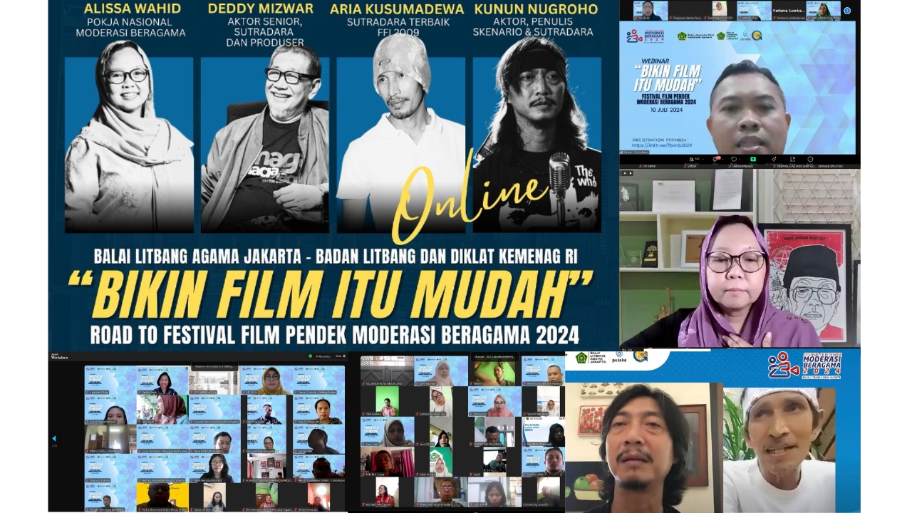 Balai Litbang Agama Jakarta Dorong Kreativitas Sineas Melalui Webinar Moderasi Beragama “Bikin Film Itu Mudah”