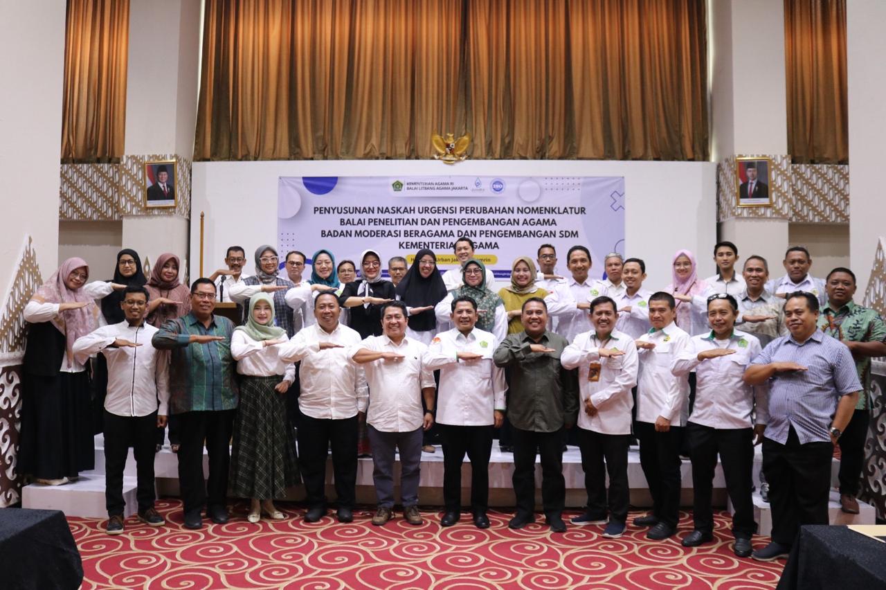 BLAJ  Gelar Kegiatan Penyusunan Naskah Urgensi Perubahan Nomeklatur Balai Penelitian dan Pengembangan Agama 