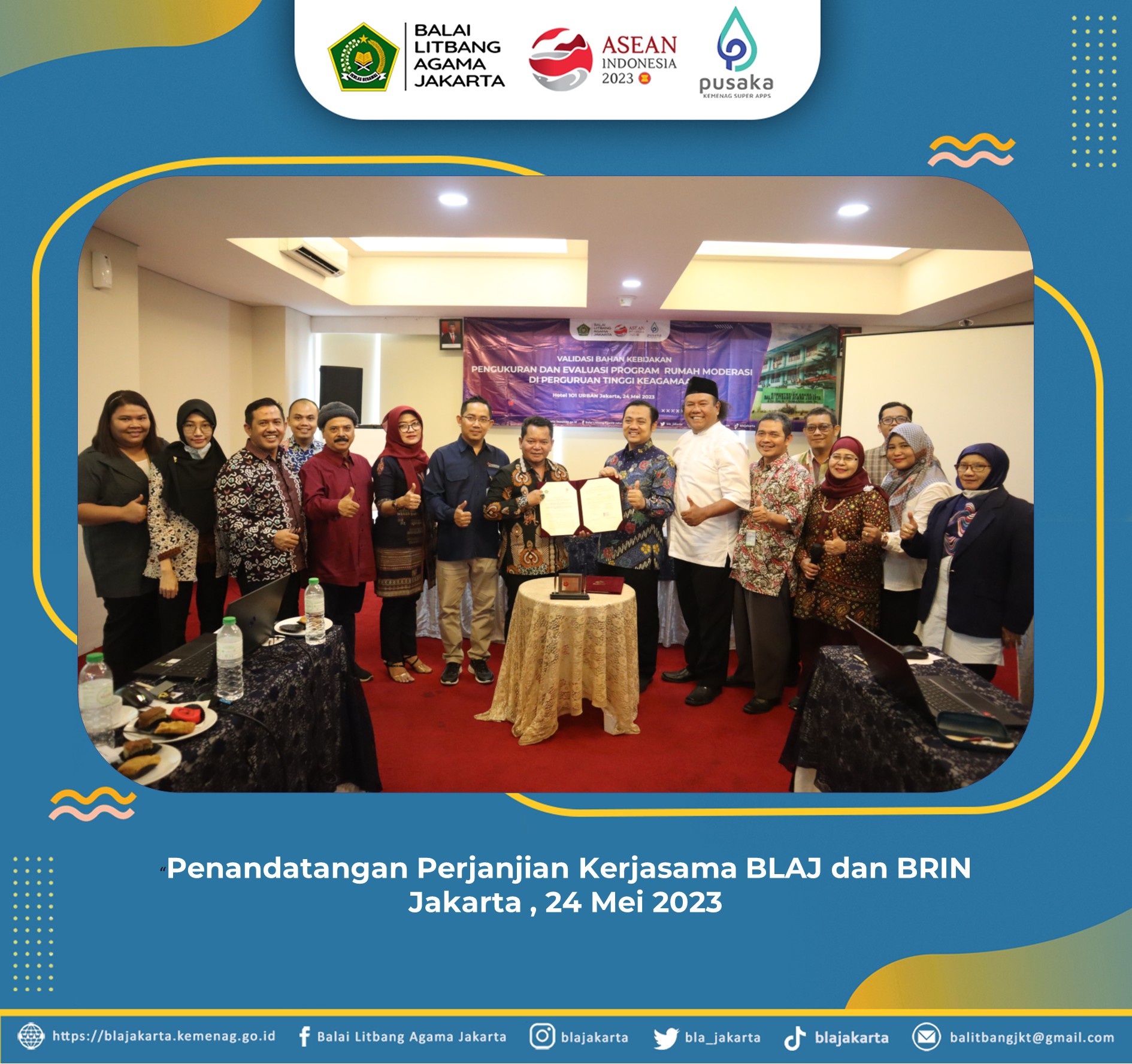 BLAJ dan BRIN Jalin Kerja Sama untuk Penguatan Kualitas Evaluasi dan Pengukuran Program Kementerian Agama