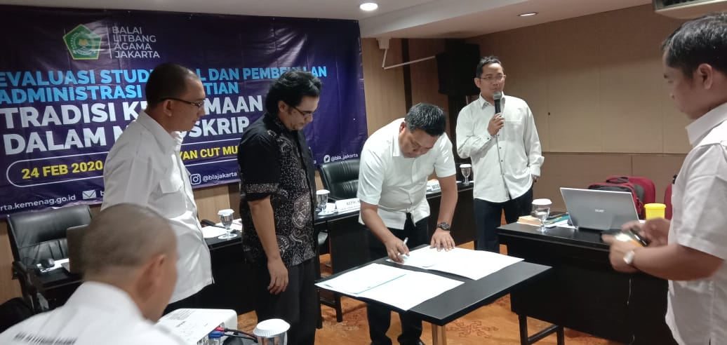 Penandatanganan Nota Kesepahaman Kerjasama Penelitian Antara BLAJ dengan MANASSA