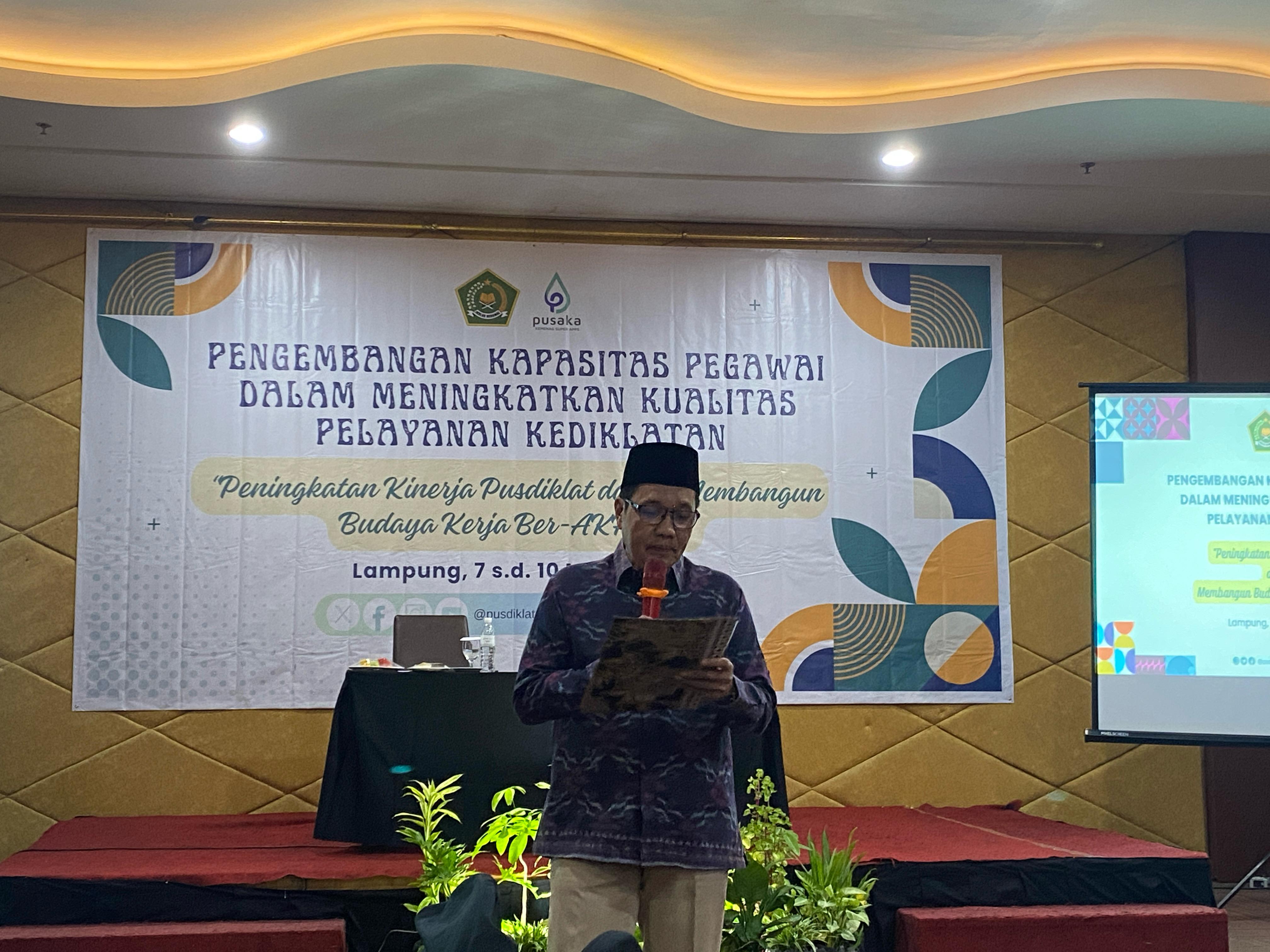 Capacity Building: Peningkatan Kinerja Pusdiklat Dalam Membangun Budaya Kerja Ber-AKHLAK