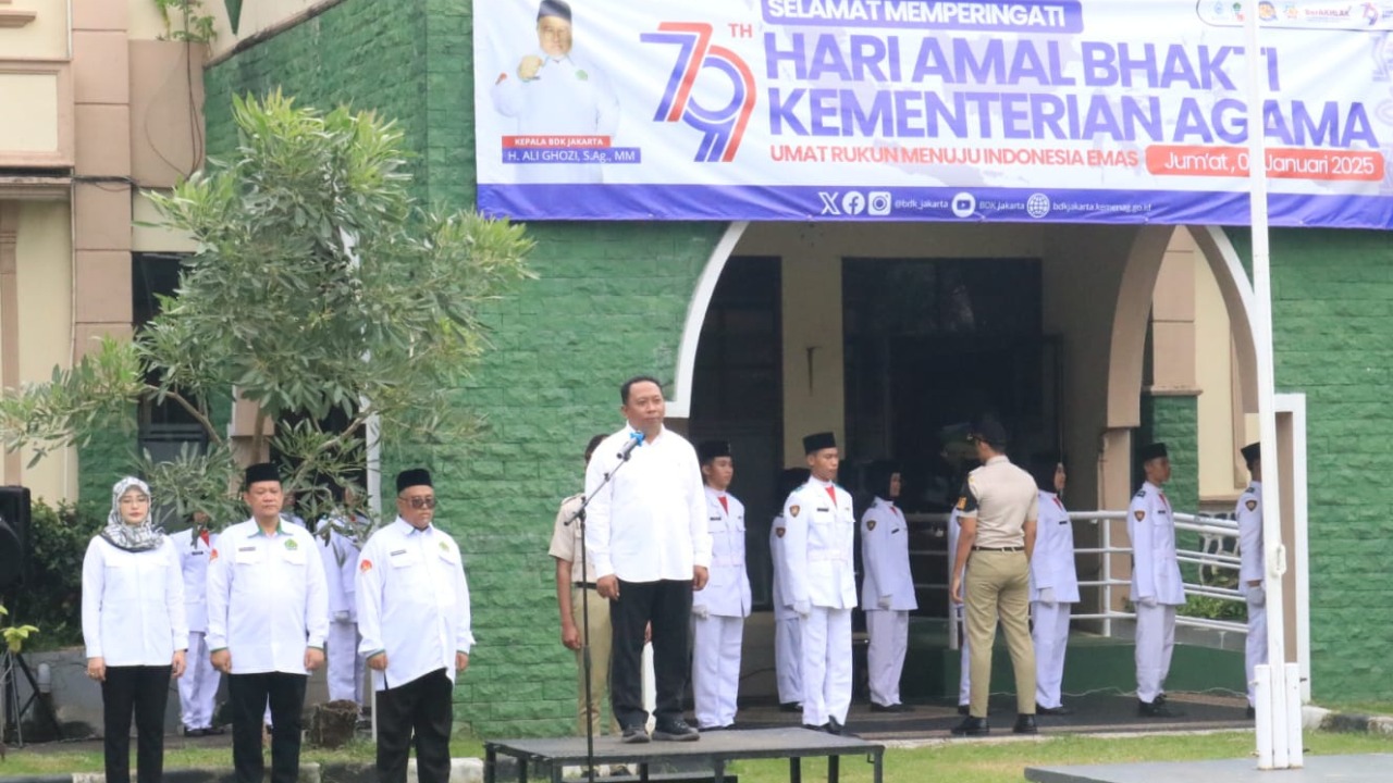 Upacara HAB Kemenag ke-79: Wujudkan Semangat Kerukunan Umat Menuju Indonesia Emas